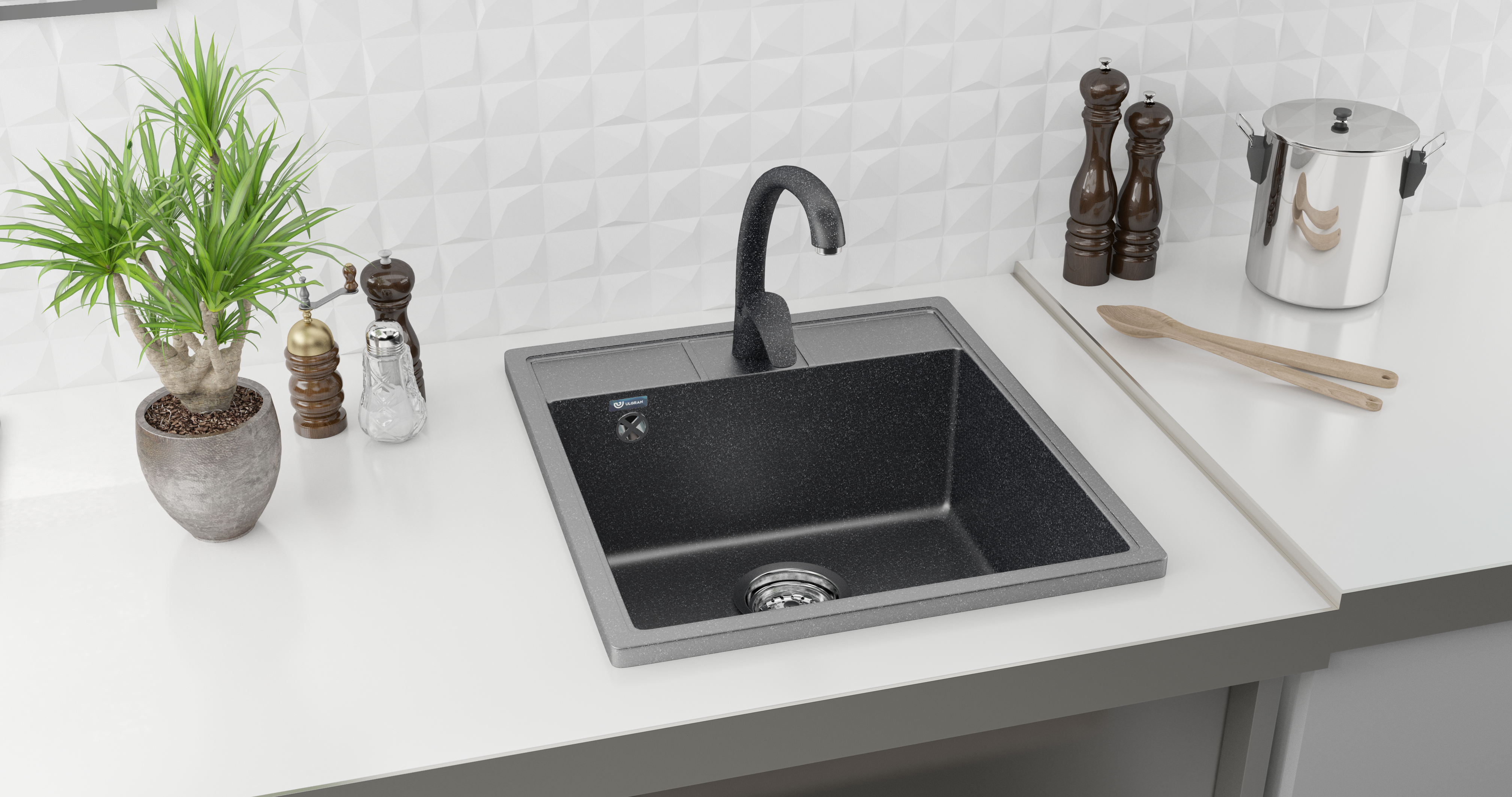 Мойка Ulgran U-406-342 графит